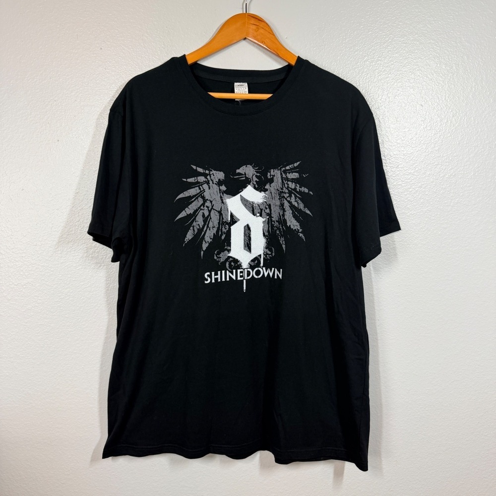 Shinedown T-Shirt Mens XXL Black Band Tee Graphic Rock Music Short Sleeve